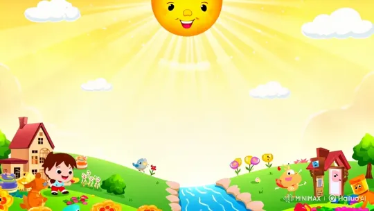Vibrant Cartoon Landscape Comes to Life with Song – AI Generated Video | Hailuo AI