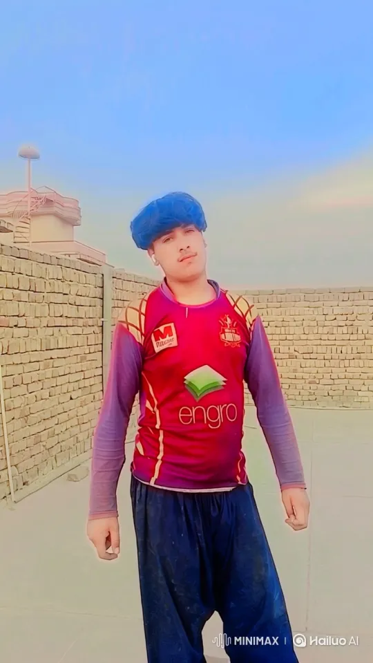 Confident Person with Blue Hair on Rooftop – AI Generated Video | Hailuo AI