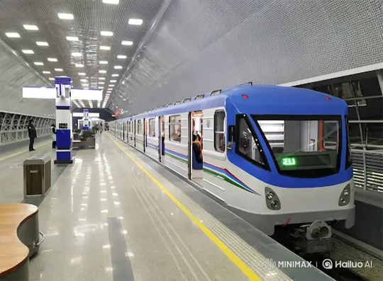 Dynamic Glide Through Modern Subway Station – AI Generated Video | Hailuo AI