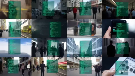Surveillance and Data Vulnerability Montage – AI Generated Video | Hailuo AI