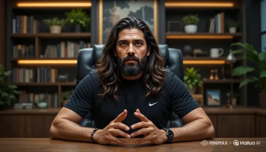 Pakistani Man Reacts Tearfully in YouTube Studio – AI Generated Video | Hailuo AI