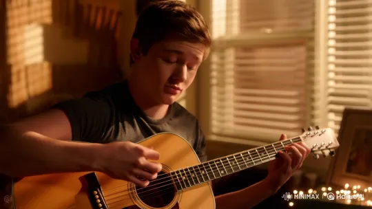 Young Man Emotionally Performs 'Iris' in Sunlit Room – AI Generated Video | Hailuo AI