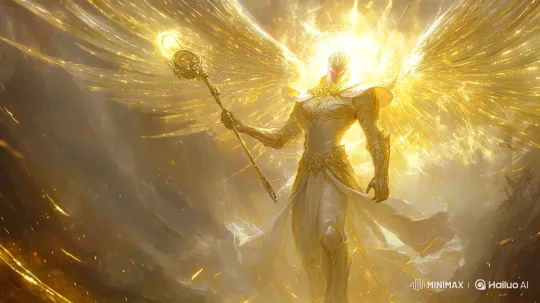 Celestial Warrior Advances with Radiant Staff – AI Generated Video | Hailuo AI