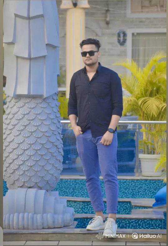 Young Man Showcases Confidence with Luxury Car and Helicopter – AI Generated Video | Hailuo AI