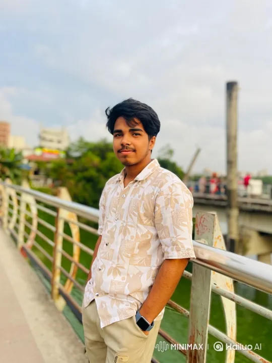 Young Man Boards Luxury Sedan on Pedestrian Bridge – AI Generated Video | Hailuo AI