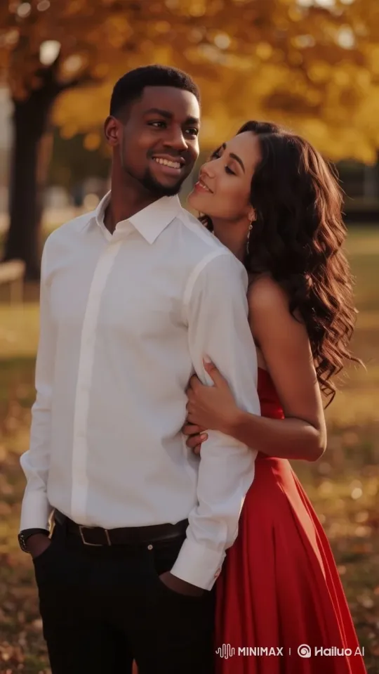 Romantic Couple's Autumn Park Love Scene – AI Generated Video | Hailuo AI