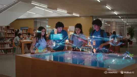 Interactive Digital Interface Connects Students to Scholarships – AI Generated Video | Hailuo AI