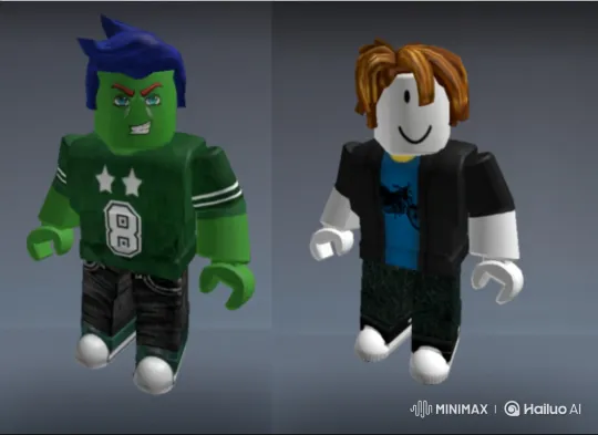 Blocky Characters Perform a Dab Dance in a Virtual Sky – AI Generated Video | Hailuo AI