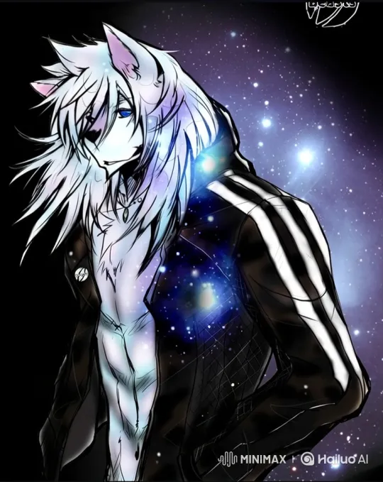 Anthropomorphic Wolf in Cosmic Setting – AI Generated Video | Hailuo AI