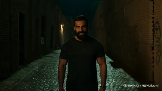 Amir Karara Intense Performance in Urban Alley – AI Generated Video | Hailuo AI