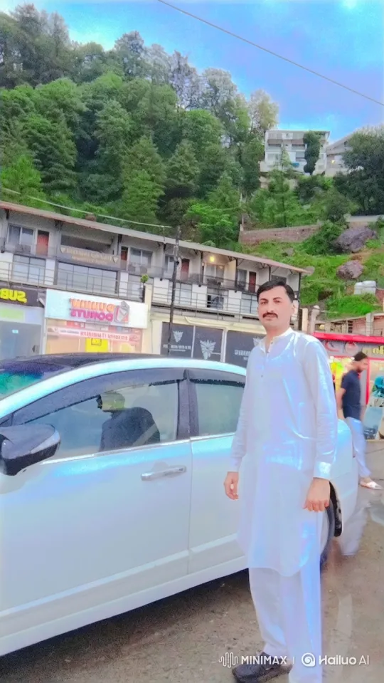Couple Shares Subtle Smile in Scenic Hillside Town – AI Generated Video | Hailuo AI