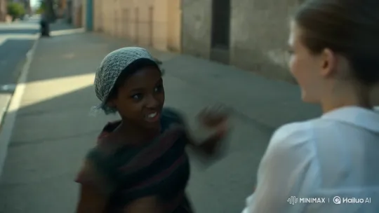 Young Black Woman Aggressively Strikes White Woman on Street – AI Generated Video | Hailuo AI