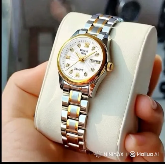 Elegant Two-Tone Watch Display and Close-Up Details – AI Generated Video | Hailuo AI