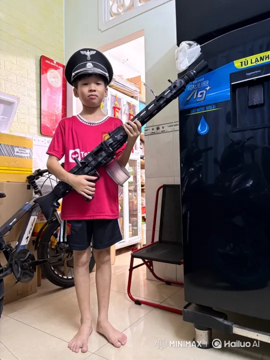 Child's Play: Toy Gun in a War Zone Simulation – AI Generated Video | Hailuo AI
