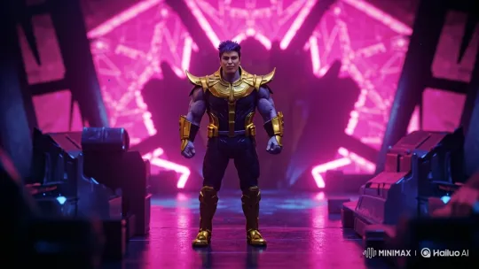 Thanos Dances, Man in Tracksuit Steals His Collar – AI Generated Video | Hailuo AI