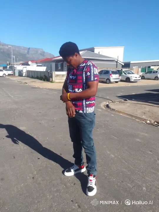 Young Man on Street with Mountain Background – AI Generated Video | Hailuo AI