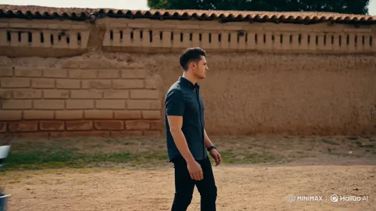 Young Man Drives Lamborghini from Traditional Village – AI Generated Video | Hailuo AI