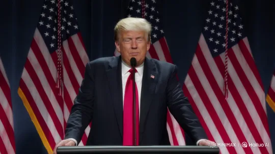 Donald Trump Delivers Patriotic Speech – AI Generated Video | Hailuo AI