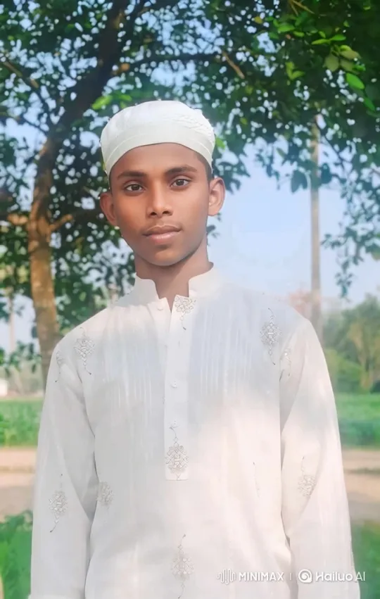 Young Man in White Embroidered Garment Amidst Nature – AI Generated Video | Hailuo AI