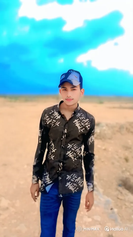Young Couple Shares Intimate Moment in Desert Landscape – AI Generated Video | Hailuo AI