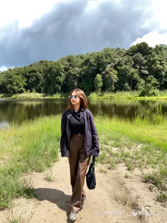 Woman by Lake to Panoramic View of Earth – AI Generated Video | Hailuo AI