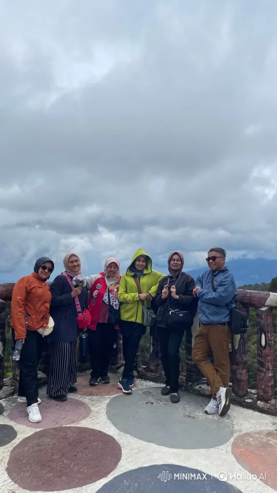 Friends on Mountain Deck to Earth from Space Panorama – AI Generated Video | Hailuo AI