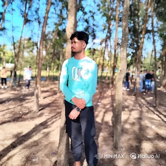 Young Man Prepares for Departure in Forest Setting – AI Generated Video | Hailuo AI