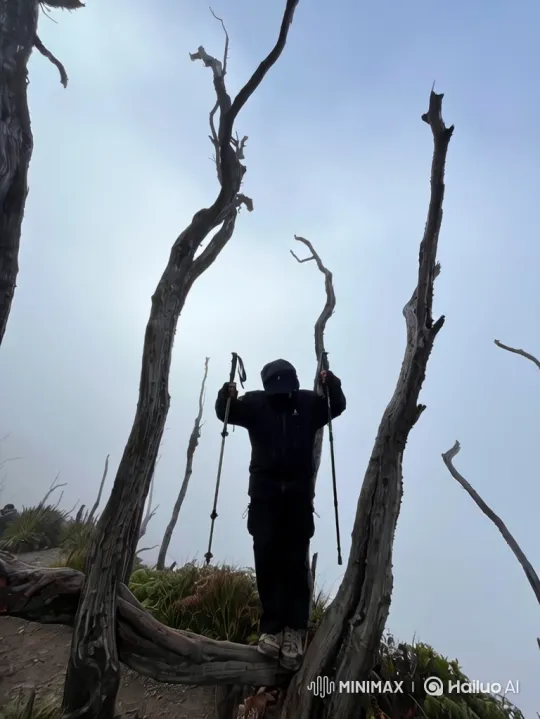 Hiker Triumphs on Mountain, Earth's Panorama Revealed – AI Generated Video | Hailuo AI