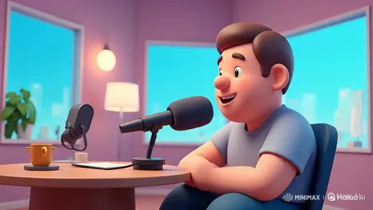 3D Animated Podcast Hosts Engage in Animated Conversation – AI Generated Video | Hailuo AI