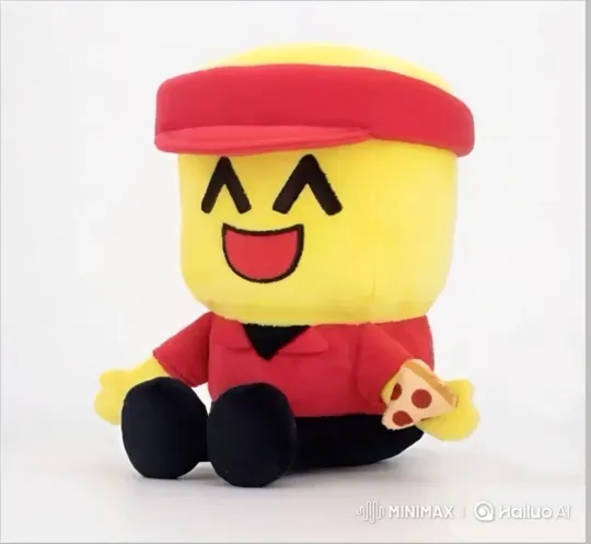 Yellow Plush Character Shares Pizza, Sleeps with Blue Friend – AI Generated Video | Hailuo AI