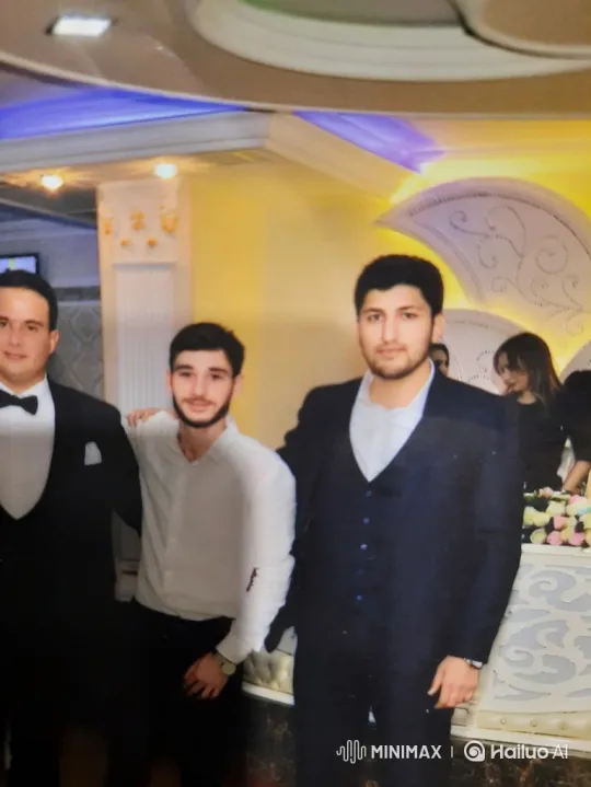 Three Men Pose for Photo, Share Warm Smiles – AI Generated Video | Hailuo AI