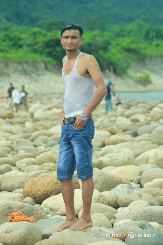 Man Walks to Rolls-Royce on River Stones – AI Generated Video | Hailuo AI
