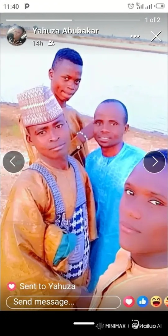 Four Men Pose and Interact Gently Near Water – AI Generated Video | Hailuo AI