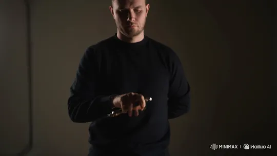 Bayonet Tricks Performance by Skilled Man – AI Generated Video | Hailuo AI