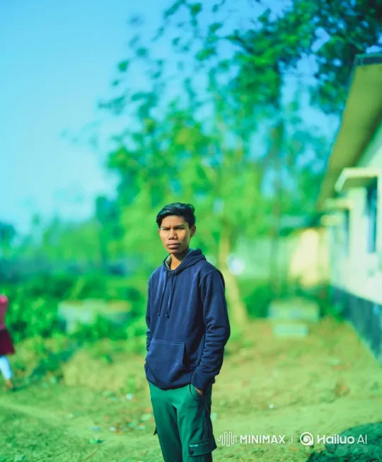 Young Couple Shares Silent Connection in Golden Hour Park – AI Generated Video | Hailuo AI