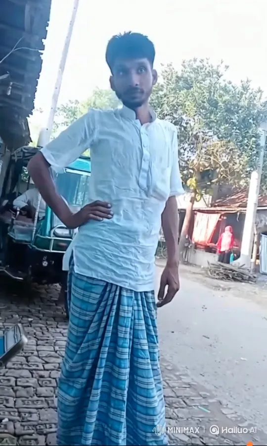 Man Boards Luxury Sedan in Rural Setting – AI Generated Video | Hailuo AI
