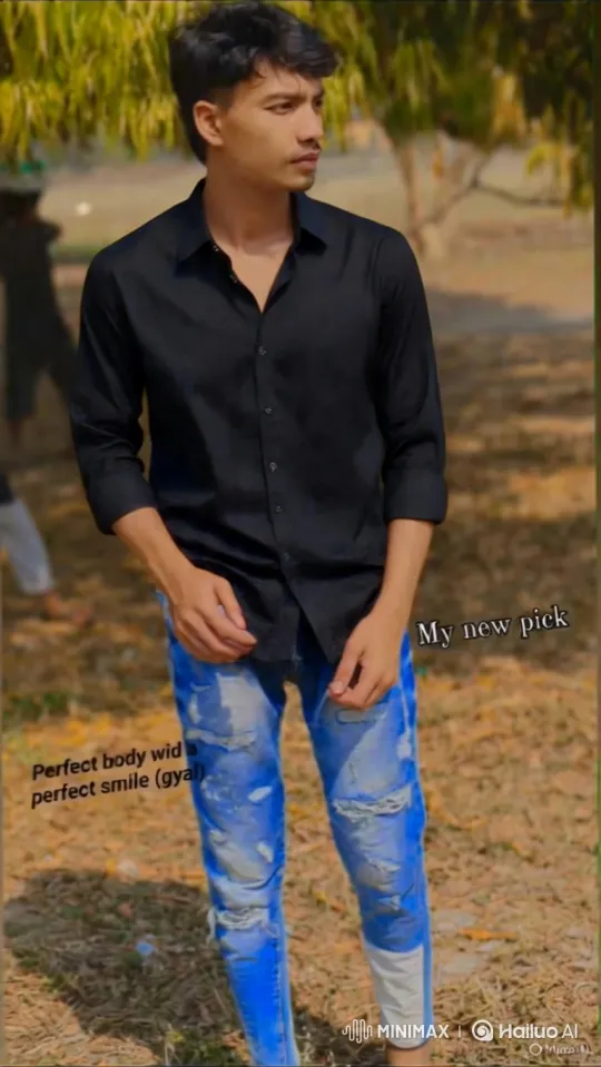 Young Man Reflects in Park, Gradually Smiles at Camera – AI Generated Video | Hailuo AI