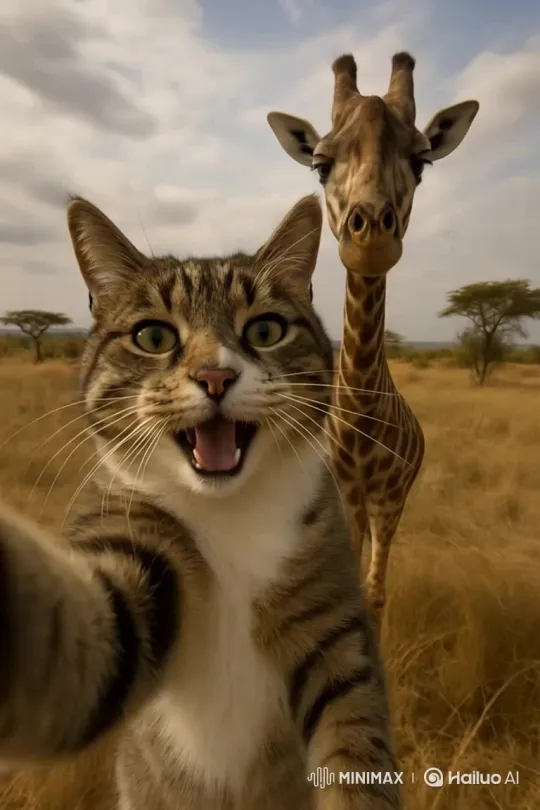 African Wildlife: Lion, Giraffe, Hippopotamus, Heron – AI Generated Video | Hailuo AI