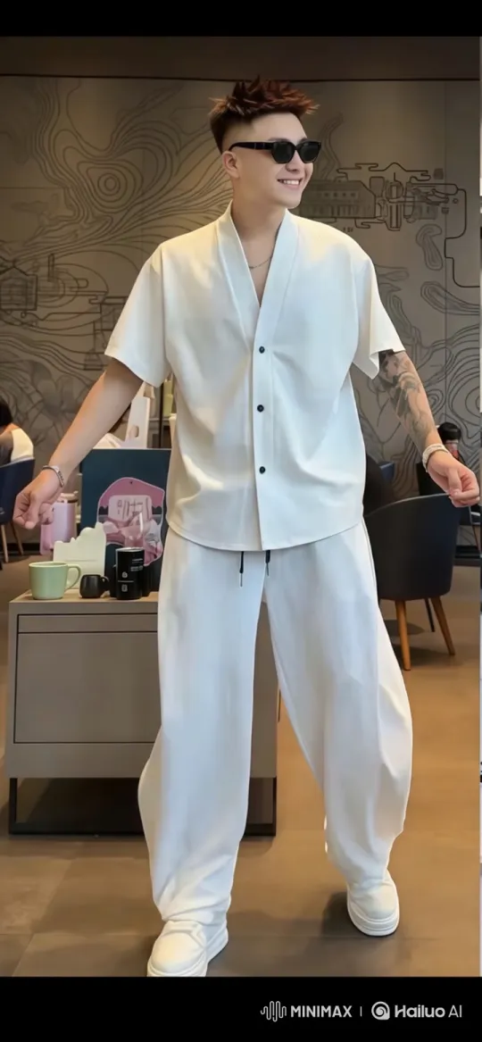 Stylish Man Prepares and Strides Confidently Indoors – AI Generated Video | Hailuo AI