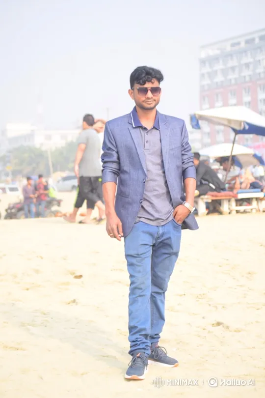 Man Transforms Confidence Amidst Beach and Rolls-Royce Departure – AI Generated Video | Hailuo AI