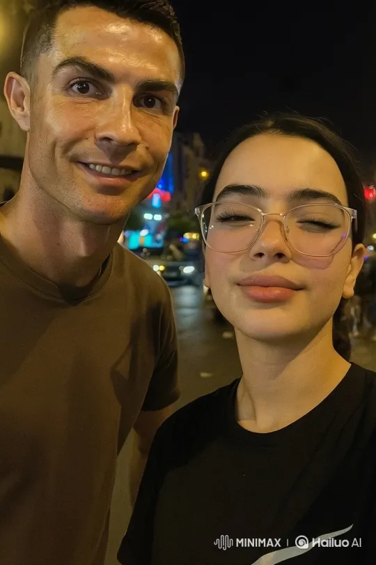 Transformation of Smiles to Steely Resolve in Night City Scene – AI Generated Video | Hailuo AI