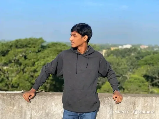 Young Man Dances Joyfully on Rooftop – AI Generated Video | Hailuo AI