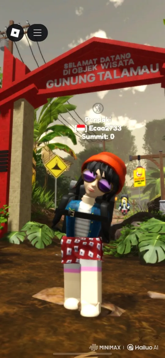 Virtual Tour of a Block-Style World with a Female Avatar – AI Generated Video | Hailuo AI