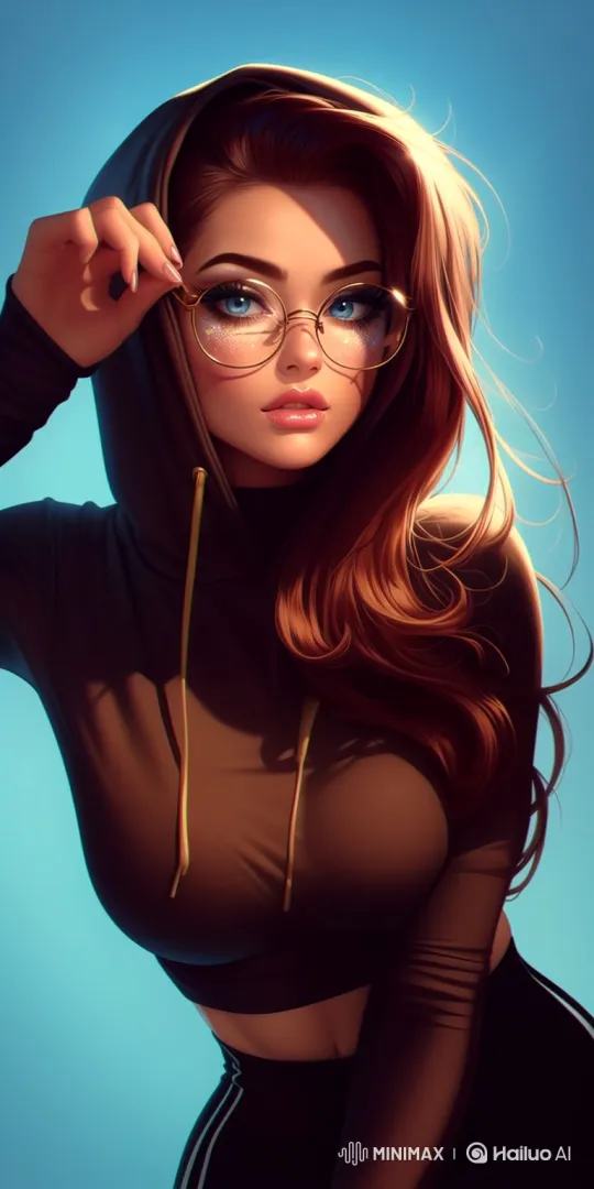 Stylish Young Woman in Serene, Close-up Portrait – AI Generated Video | Hailuo AI