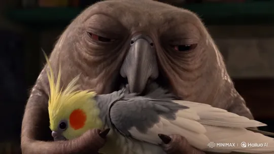 Quadrober Consumes Cockatiel in Disturbing Realistic Scene – AI Generated Video | Hailuo AI