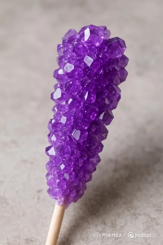 Knife Slicing Through Purple Amethyst Crystal – AI Generated Video | Hailuo AI