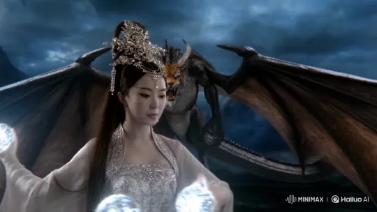 Chinese Goddess Battles Multi-Creature Demon with Crystal Balls – AI Generated Video | Hailuo AI
