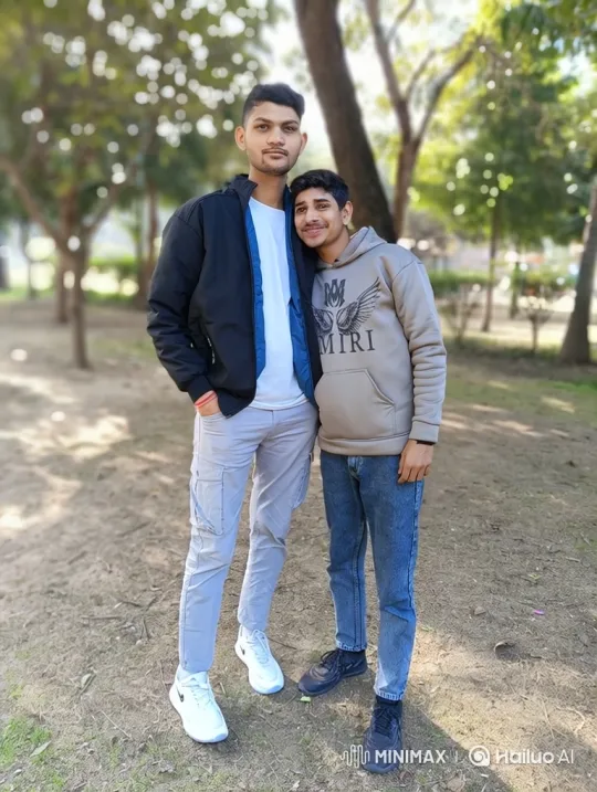Intimate Park Kiss Between Two Young Men – AI Generated Video | Hailuo AI