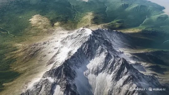 From Mountain Peak to Earth from Space: Cinematic Zoom – AI Generated Video | Hailuo AI