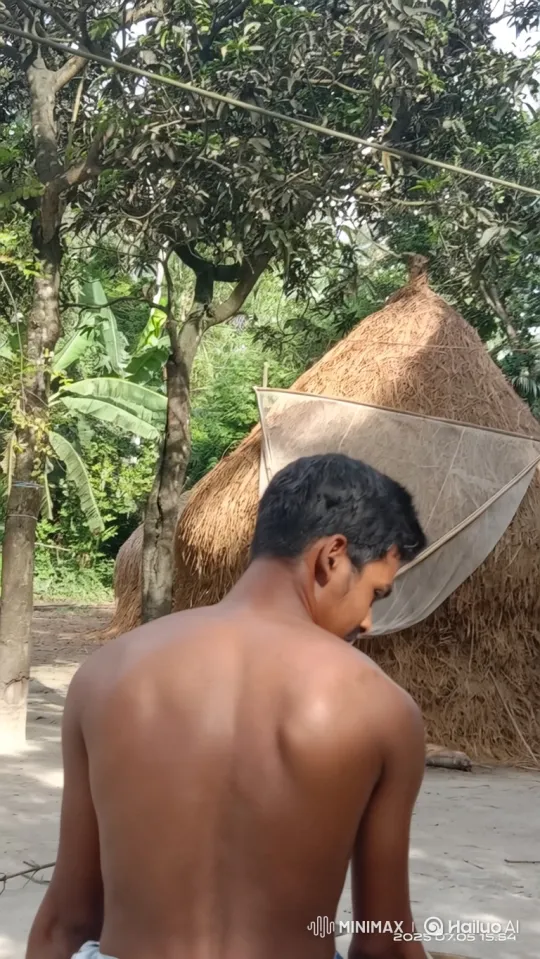 Rural Man Boards Helicopter Amidst Lush Landscape – AI Generated Video | Hailuo AI
